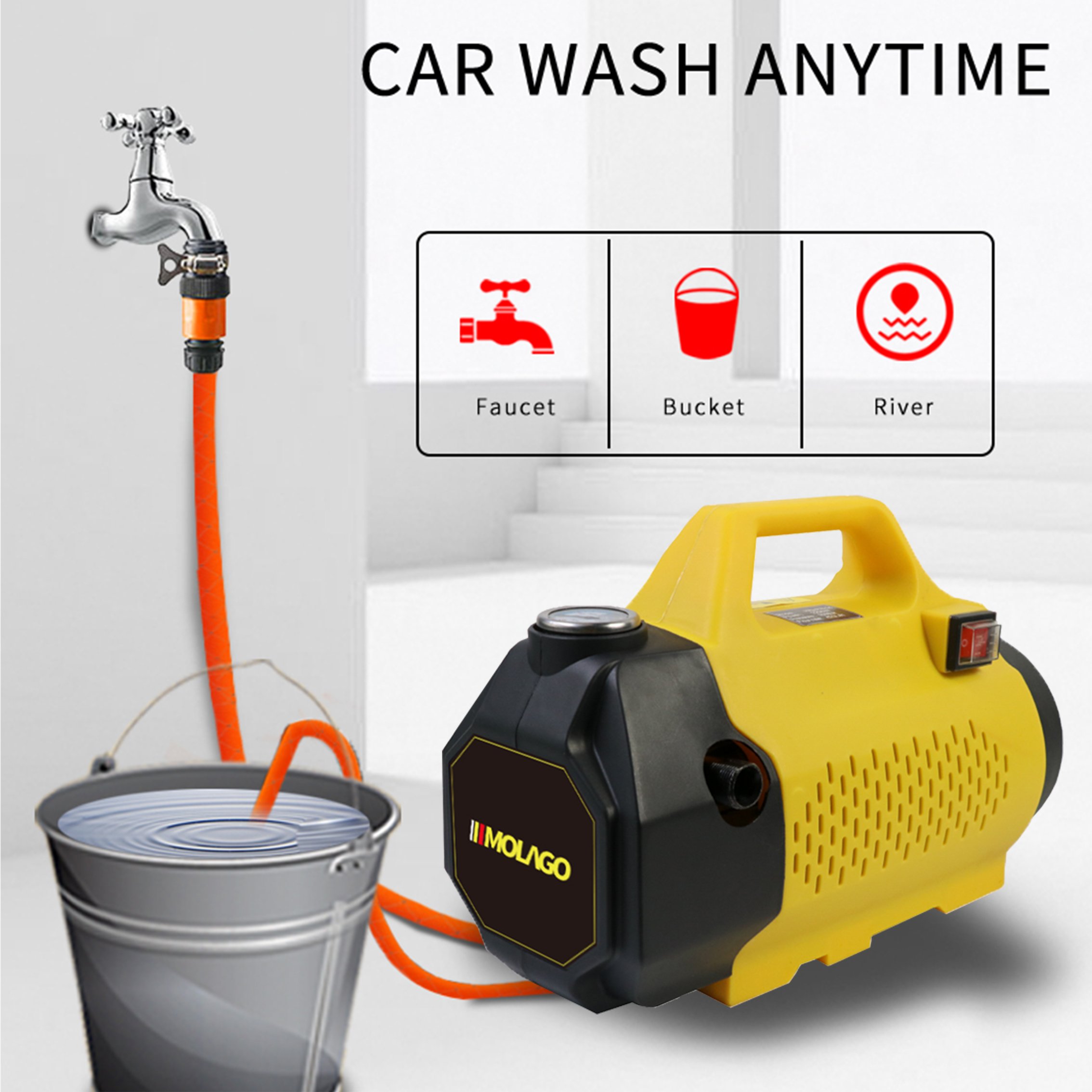 2024 New Popular Pressure Washer Foam Cannon Car Washing Machine For High Pressure Cleaning Water Pump Super Car Washer