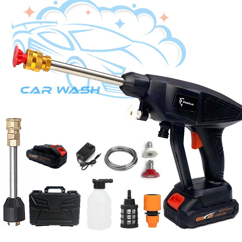 PELIFISH Wireless Car Washer Machine Portable Electric High Pressure Water Gun Car Washer Machine Car Washing