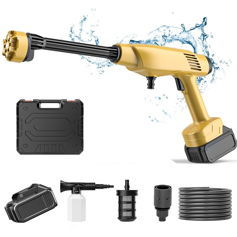 Mobile 550PSI High Pressure Car Wash Water Gun Foam Cannon Water Pump 48V Lithium Battery Cordless Portable Car Washer Machine