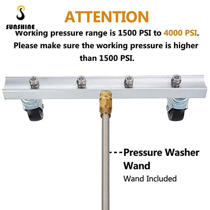 13Inch High Pressure Washer Undercarriage Cleaner Under Car Wash with 45 Degree Angled Wand Chassis Cleaner