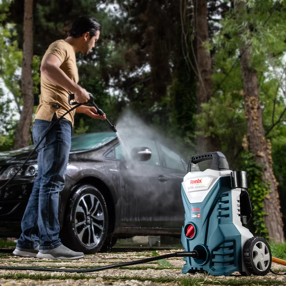 Ronix RP-U111 110Bar Long Range Oil Stain Smear Remove Professional Car Washing Machine High Pressure washer Electric Washer