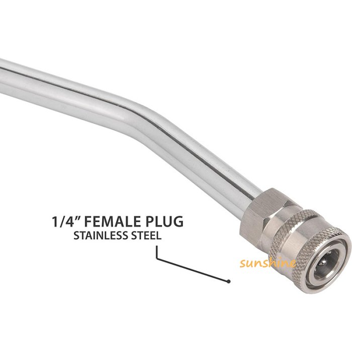 SS Pressure Washer Extension High Pressure Car Washing Lance Stainless Steel Water Gun Extender Rod for Pressure Washer Cleaning