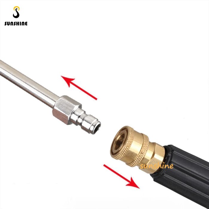SS Pressure Washer Extension High Pressure Car Washing Lance Stainless Steel Water Gun Extender Rod for Pressure Washer Cleaning