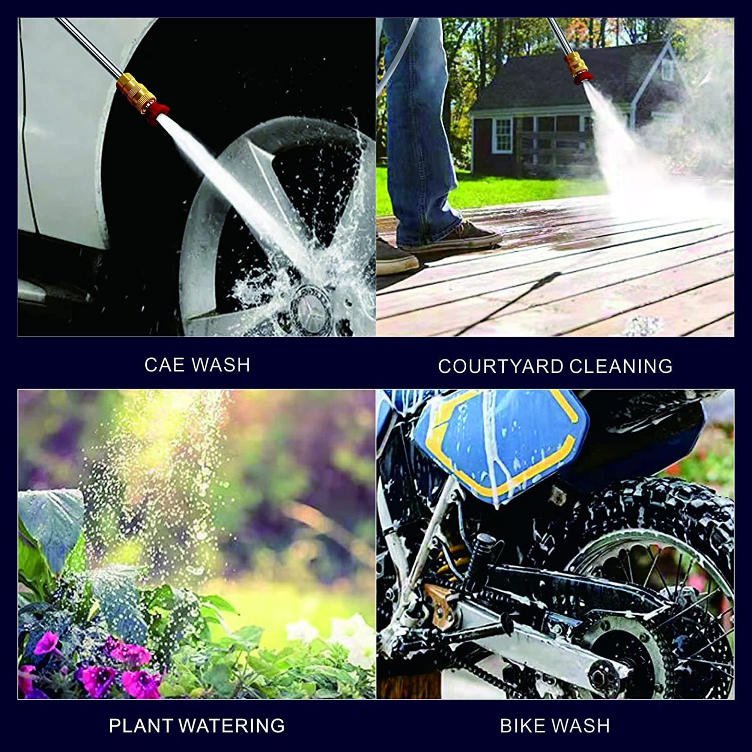 WGO1 Portable Cordless High Pressure Plastic Car Washer Machine Automatic Water Spray Mini Car Washing Gun