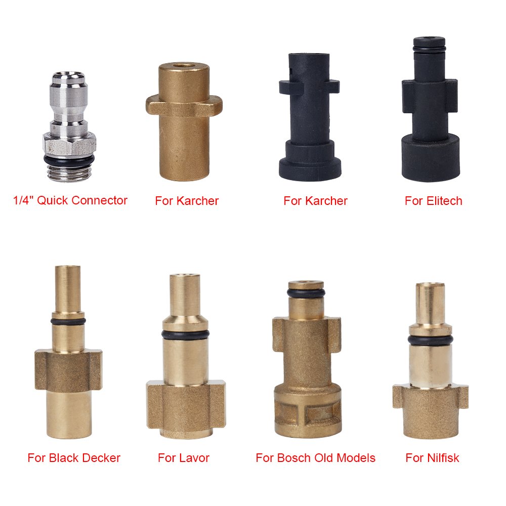 Snow foam cannon adapters spray foam lance connectors