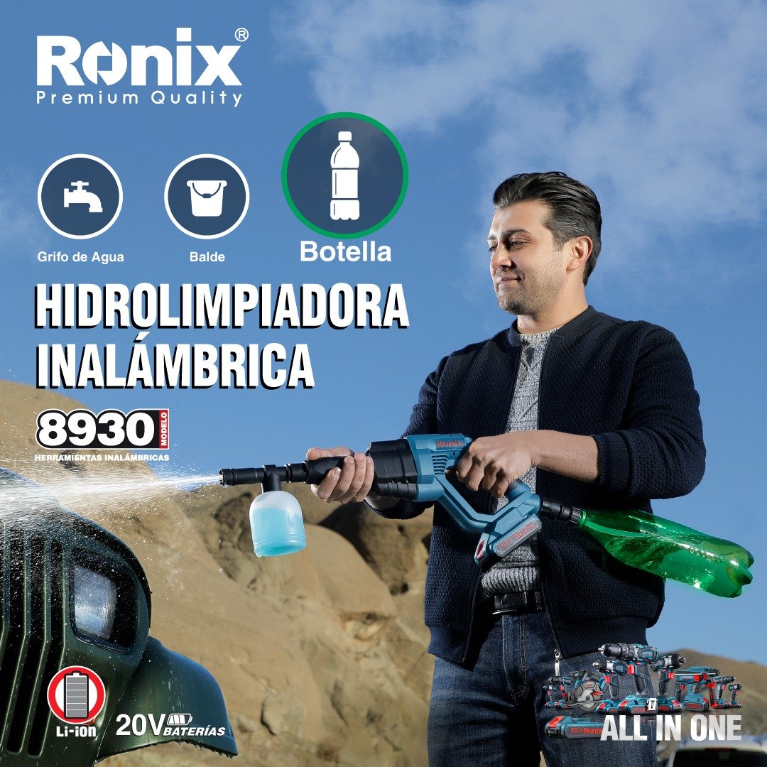 RONIX 8930 20V Brushless Car Washing Machine 24.5Bar Cordless High Pressure Car Washer