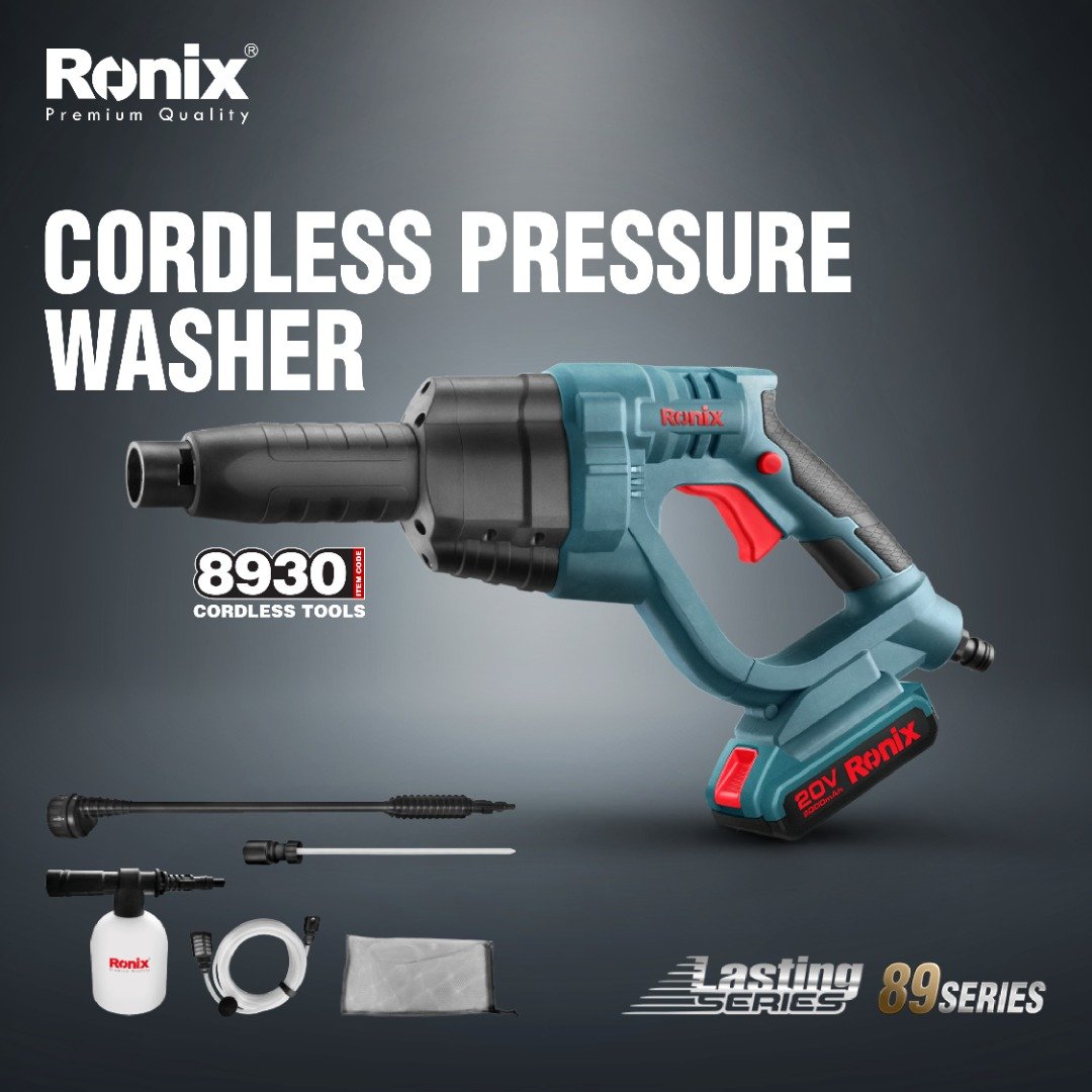 RONIX 8930 20V Brushless Car Washing Machine 24.5Bar Cordless High Pressure Car Washer