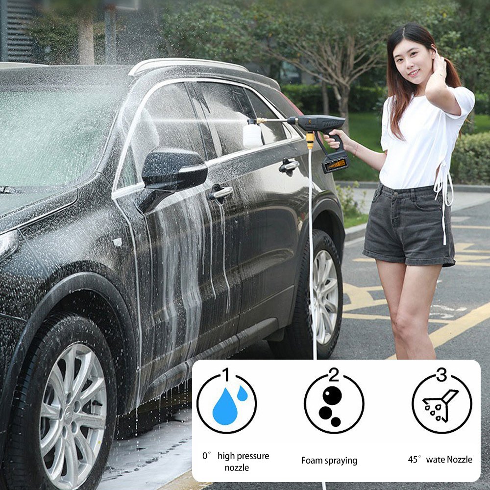 PELIFISH Pressure Car Pressure Washer Portable Rechargeable Undercarriage High Pressure Car Washer