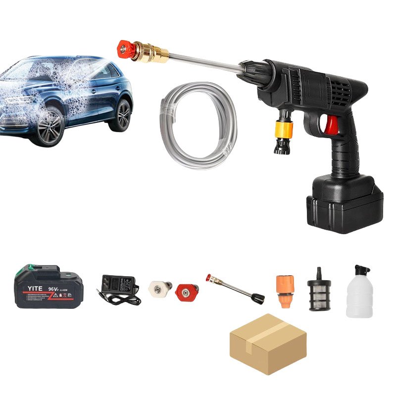 2024 Hot selling 96v High Pressure Cordless Car Washer Wireless Spray Portable Water Gun Cleaning Machine garden water guns