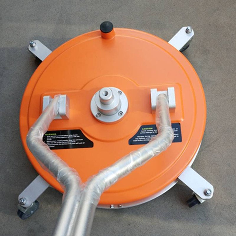 Pressure Washer Surface Cleaner with 4 Wheels,Dual Handle,Stainless Steel Housing, 4 Replacement Nozzles and 2 Hose Adapters