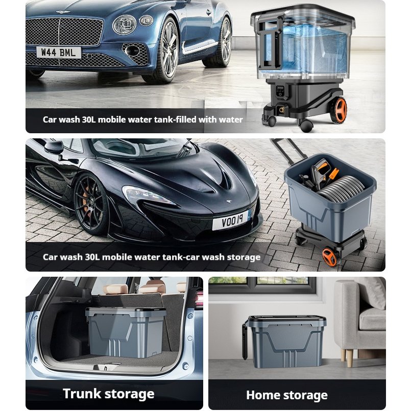 Powerful Power Car Washer Shape Gun Industrial Grade 8 Meter Strong Plastic Water Tanks Water Pressure Car Washer Shape Like Gun