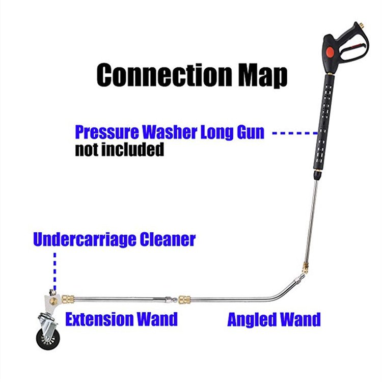 High Pressure 13-Inch Car Undercarriage Cleaner, Under Car Washer, with 45 Degree Angled Wand