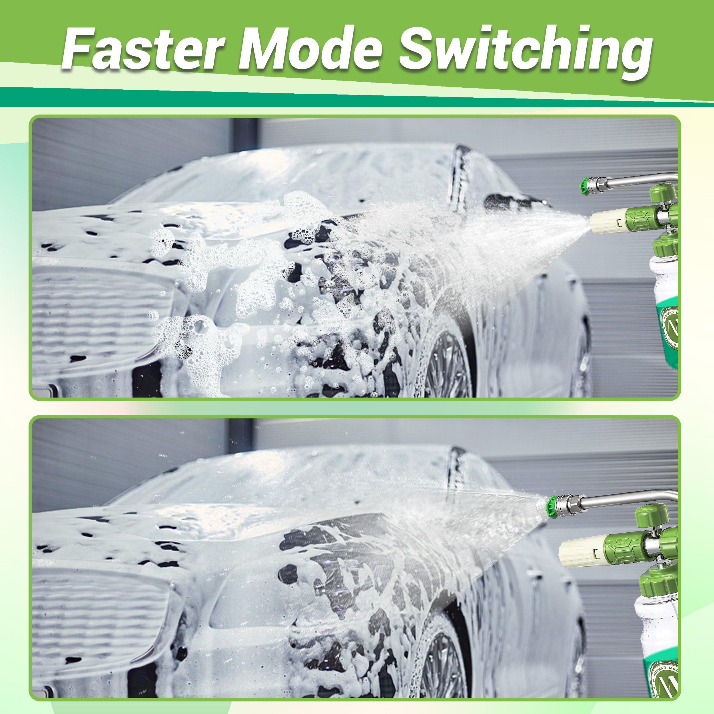 Pressure Washer Foam Cannon Dual-Connector Accessory Adjustable Snow Foam Cannon Blaster