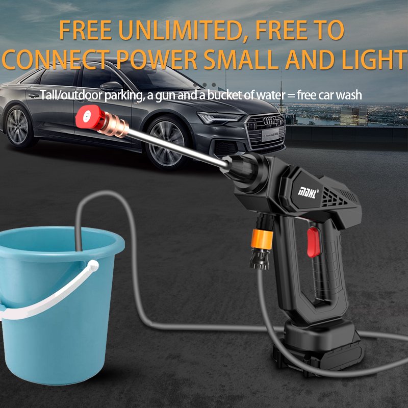 High quality Portable High Pressure Cordless Electric Car Washer Gun With Rechargeable Battery Power Car Wash spray gun