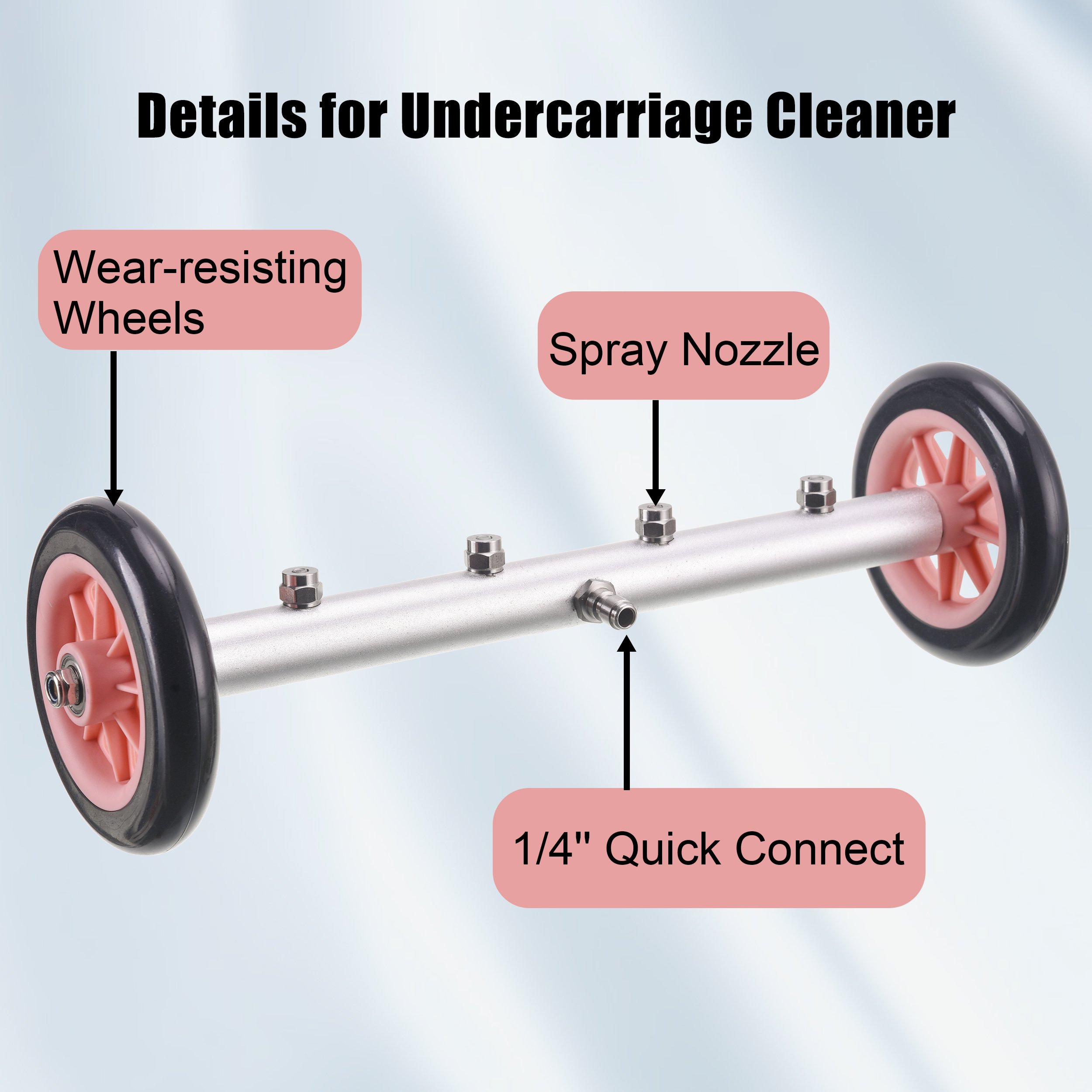 16 Inch High Pressure Washer Undercarriage Cleaner Underbody Under Automatic Under Chassis Car Washer Chassis Cleaner