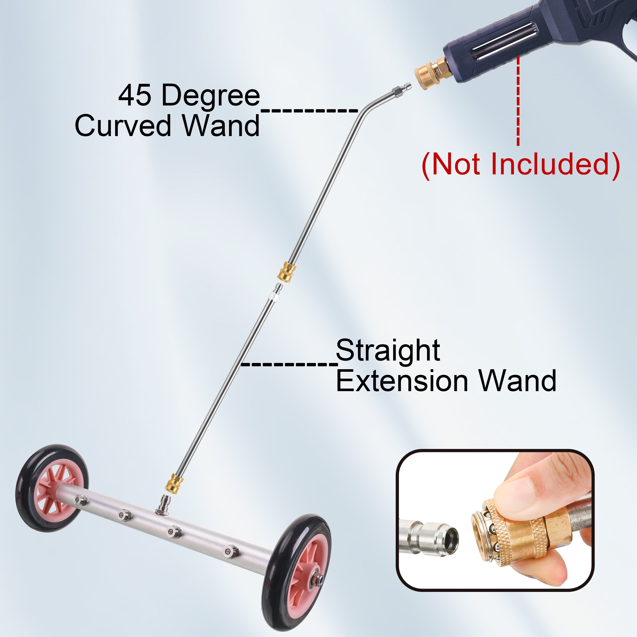 16 Inch High Pressure Washer Undercarriage Cleaner Underbody Under Automatic Under Chassis Car Washer Chassis Cleaner