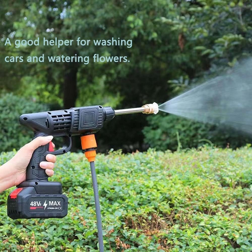 48V Cordless Lithium Battery Portable Car Pressure Washer Car washing guns Car Washer can Spray Water Gun
