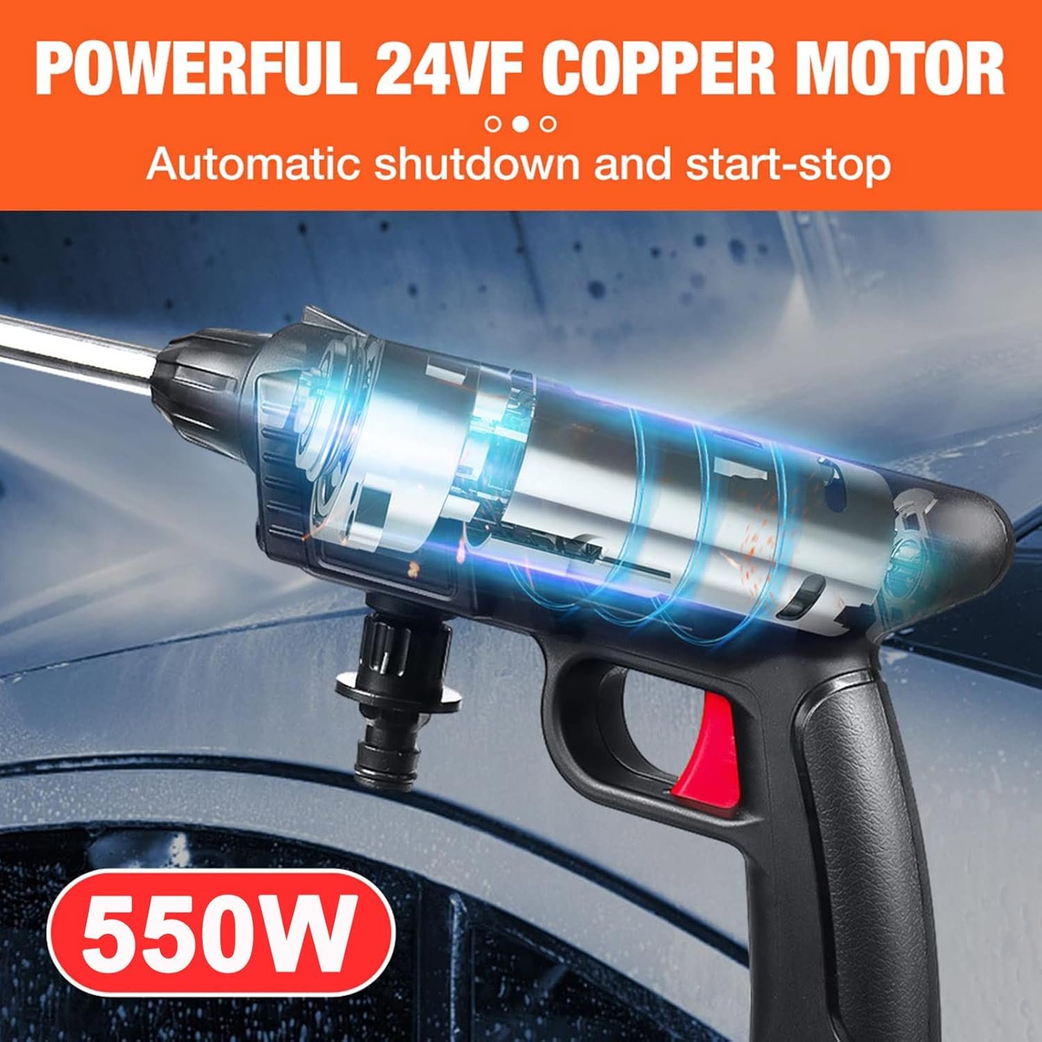48V Cordless Lithium Battery Portable Car Pressure Washer Car washing guns Car Washer can Spray Water Gun