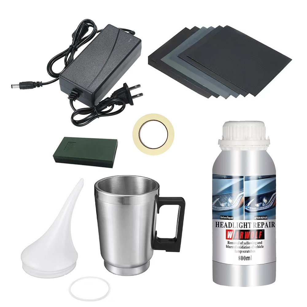 C0775 Car Headlight Renovation Kit Headlights Washer Restoration Chemicals Cleaning Kit Automotive Polishing