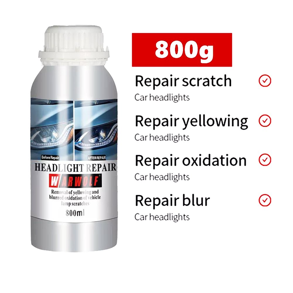C0775 Car Headlight Renovation Kit Headlights Washer Restoration Chemicals Cleaning Kit Automotive Polishing