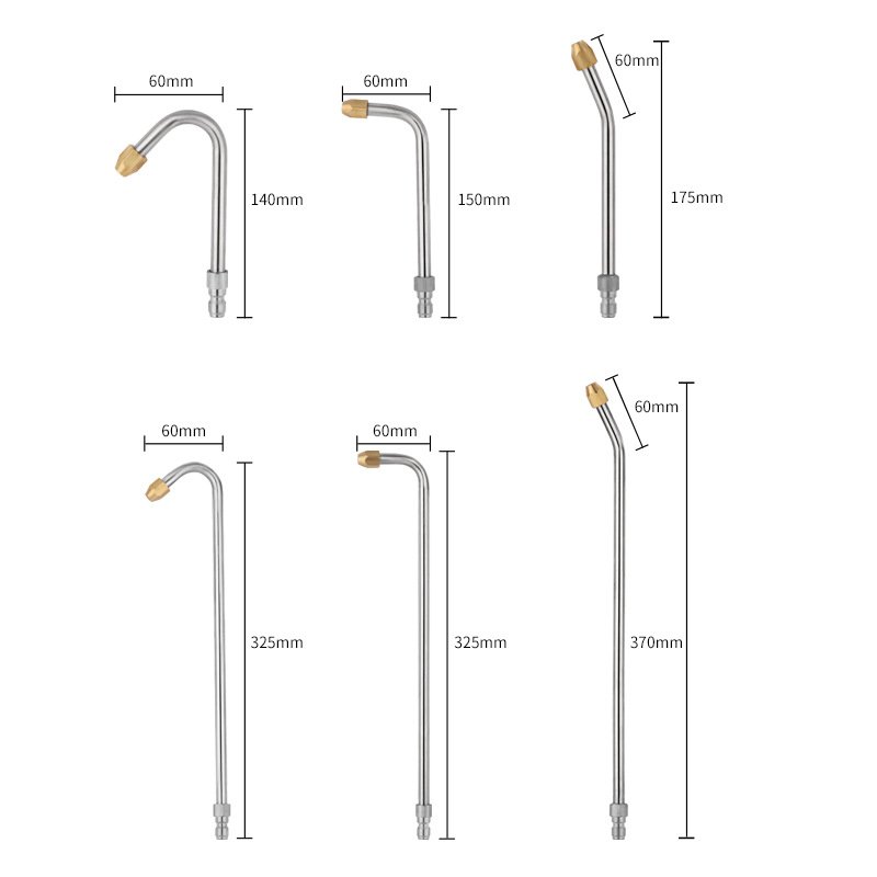 pressure washer nozzle with extension wand car wash nozzles lance for wash gun different bent degree 6 pcs
