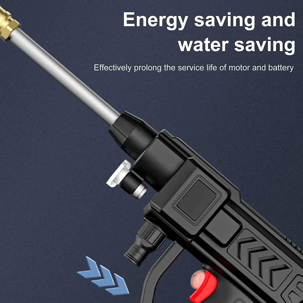 2024 Portable Powerful High Pressure 21v Lithium Cordless Wireless Car Wash Water Jet Foam Gun Car Washer