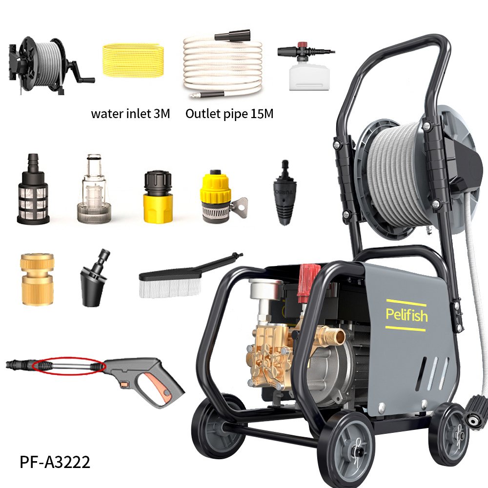 Pelifish New High Pressure Car Washer 220v 1600W High-power Portable Cleaning Gun For Cars