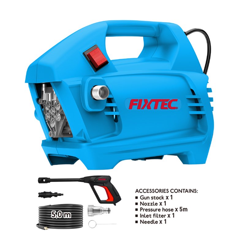 FIXTEC China Supplier 1200W Induction Motor Portable Electric Car Washer Machine Handheld High Pressure Washer