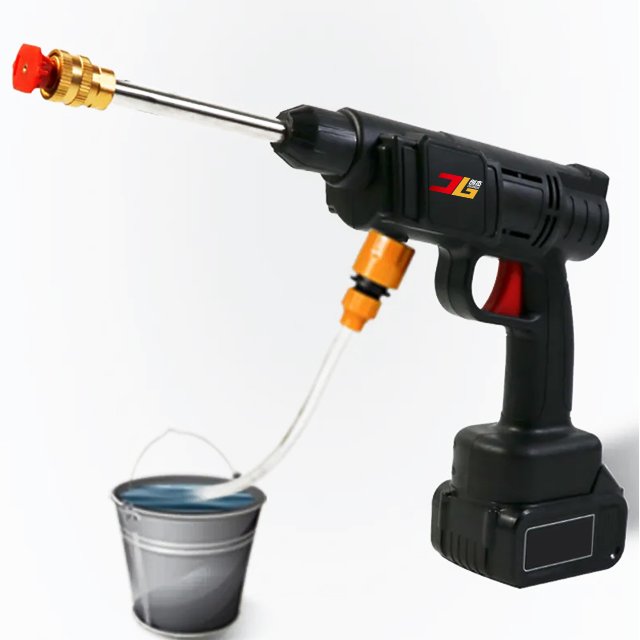 Electric portable mini wireless high pressure car cleaner washing washer gun