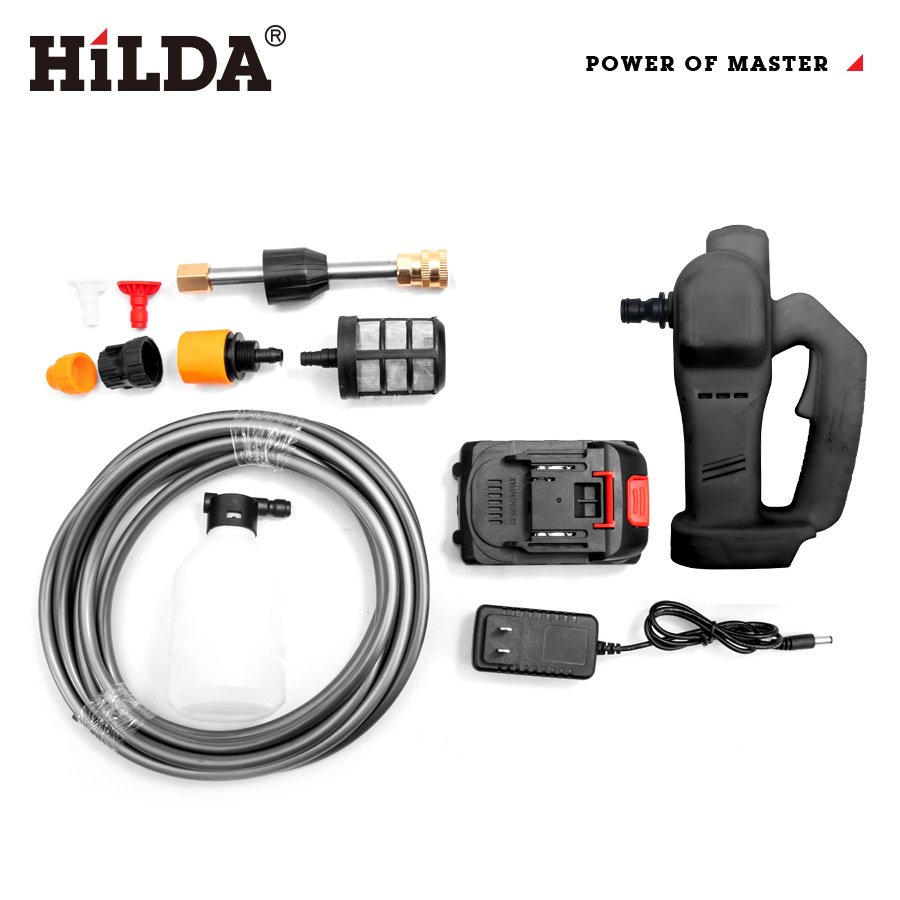 Cordless Portable High Pressure Electric Car Washer Gun With 21V Rechargeable Battery Power Car Wash Foam Gun