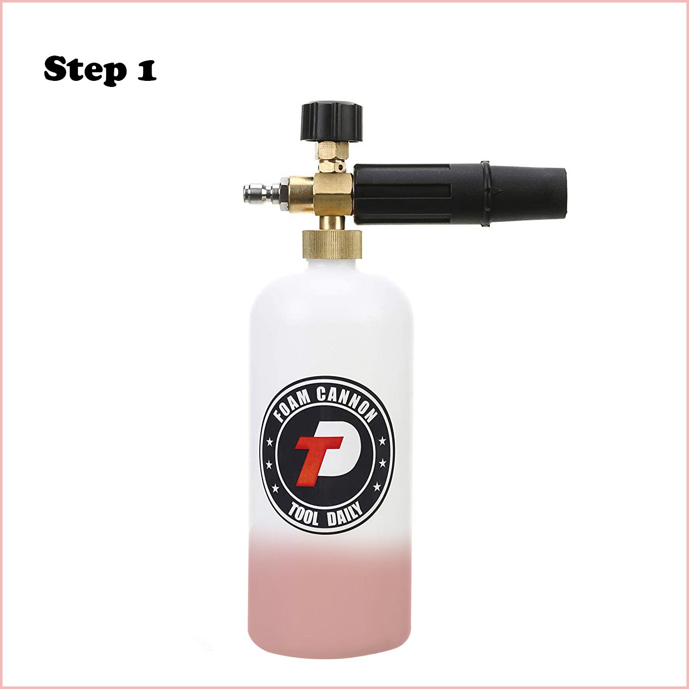 Pressure Washer Spray Foam Gun 1/4 Inch Quick Connector Short Gun With Snow Foam Cannon