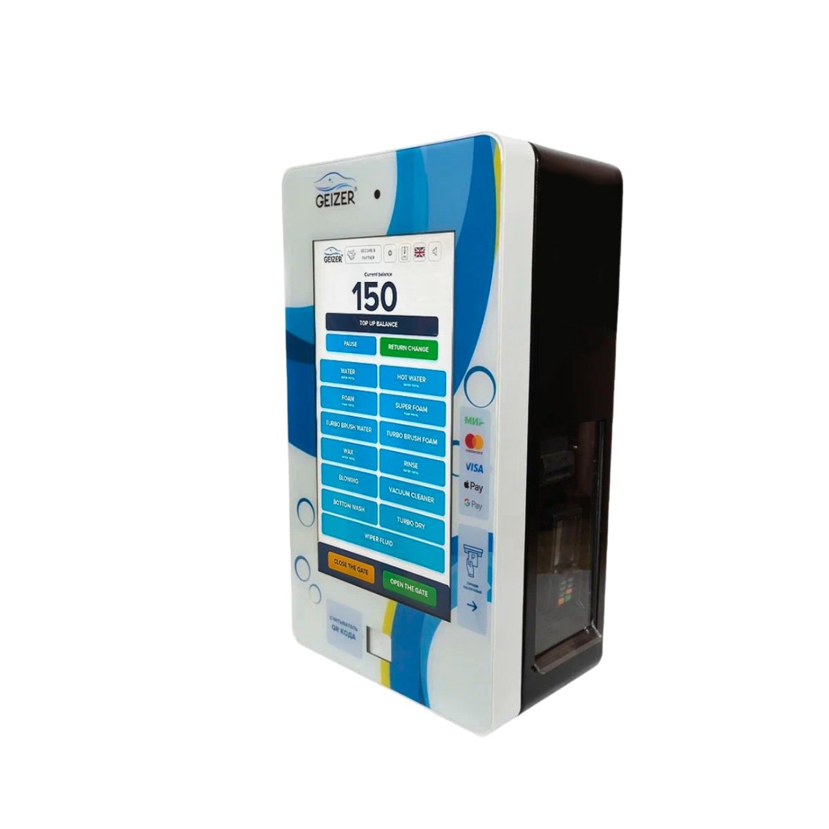 GEIZER Manufacturer's 24-Hour Smart Touch Screen Operated Self-Service Carwash Control Machine Car Washer for Efficient Car Wash