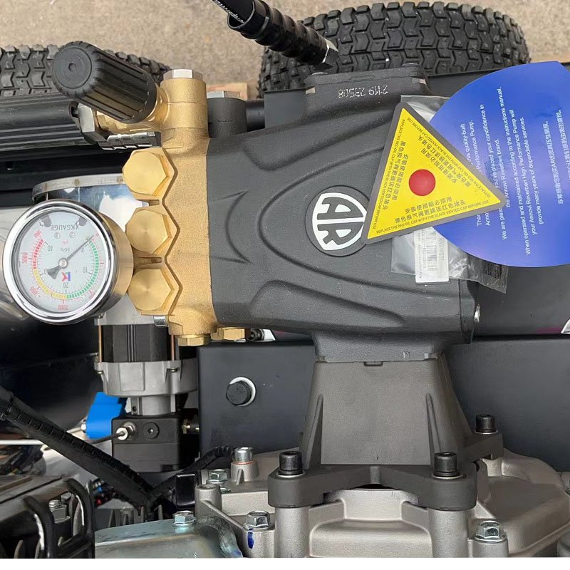 AMJET Essential 250bar 15lpm Cart Mounted Hot Water Sewer Jetter Hot Water Steam Pressure Washer with Power Nozzles Washing Gun