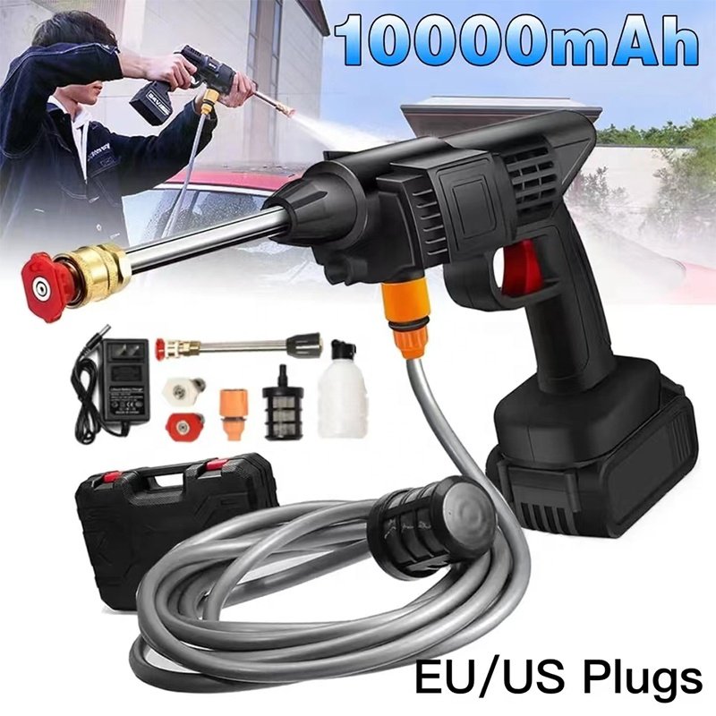 200W 50Bar Cordless High Pressure Car Washer Spray Water Gun Battery Foam Generator Car Washing Machine for Home Garden