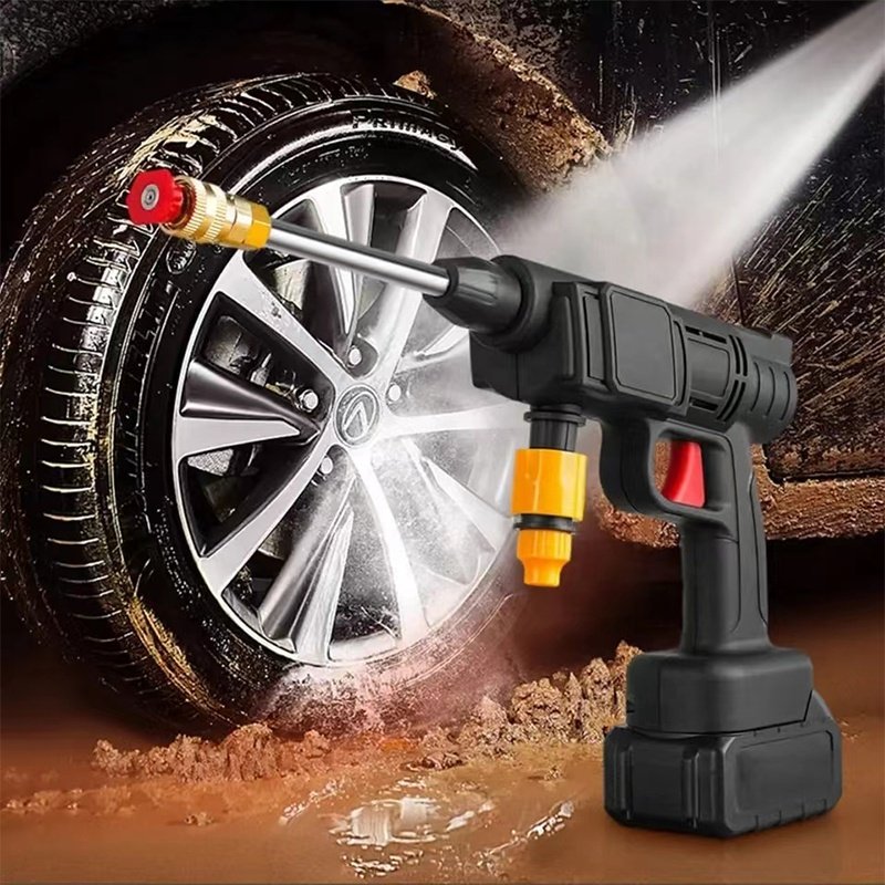 200W 50Bar Cordless High Pressure Car Washer Spray Water Gun Battery Foam Generator Car Washing Machine for Home Garden