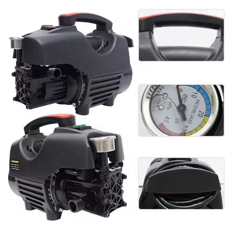 Portable 4408SH High-Pressure Car Washer Pump 120 Bars Pressure with 5m Outlet Hose for Home Bike Cleaning 12V Voltage