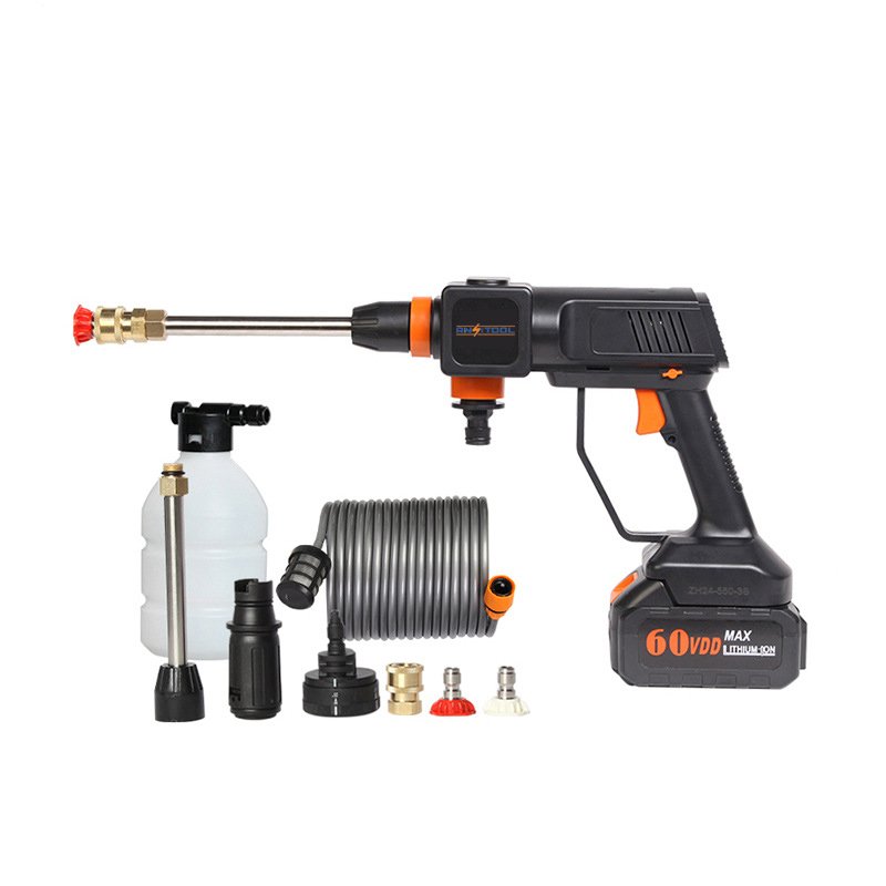 Portable Powerful High Pressure 24v Lithium Cordless Wireless Car Wash Water Jet Foam Gun Car Washer