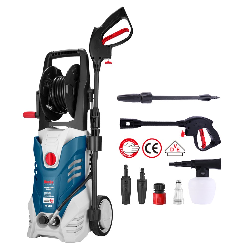 Ronix RP-U161 160BAR 2000w High Pressure Car washer Professional Portable Cleaning Machine with Universal Motor