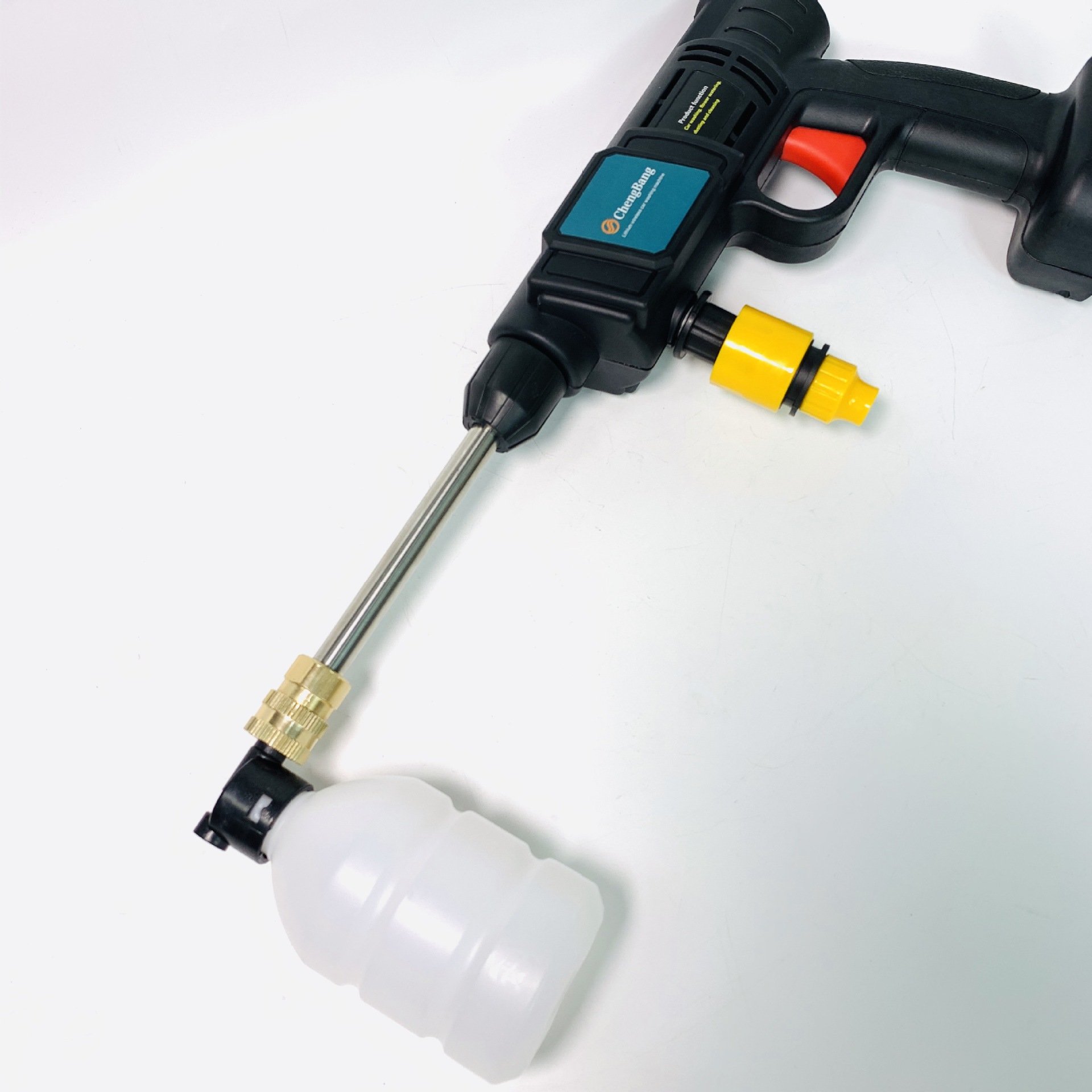 60bar Lithium Portable High Pressure Car Washer Electric Water Gun Rechargeable Cordless Outdoor Car Washing Machine Set C05