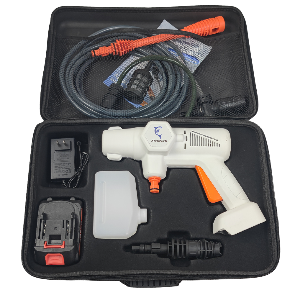 PELIFISH High Pressure Car Washer 48VF 21V Strong Flushing Adjustable Portable Car Wash Water Gun