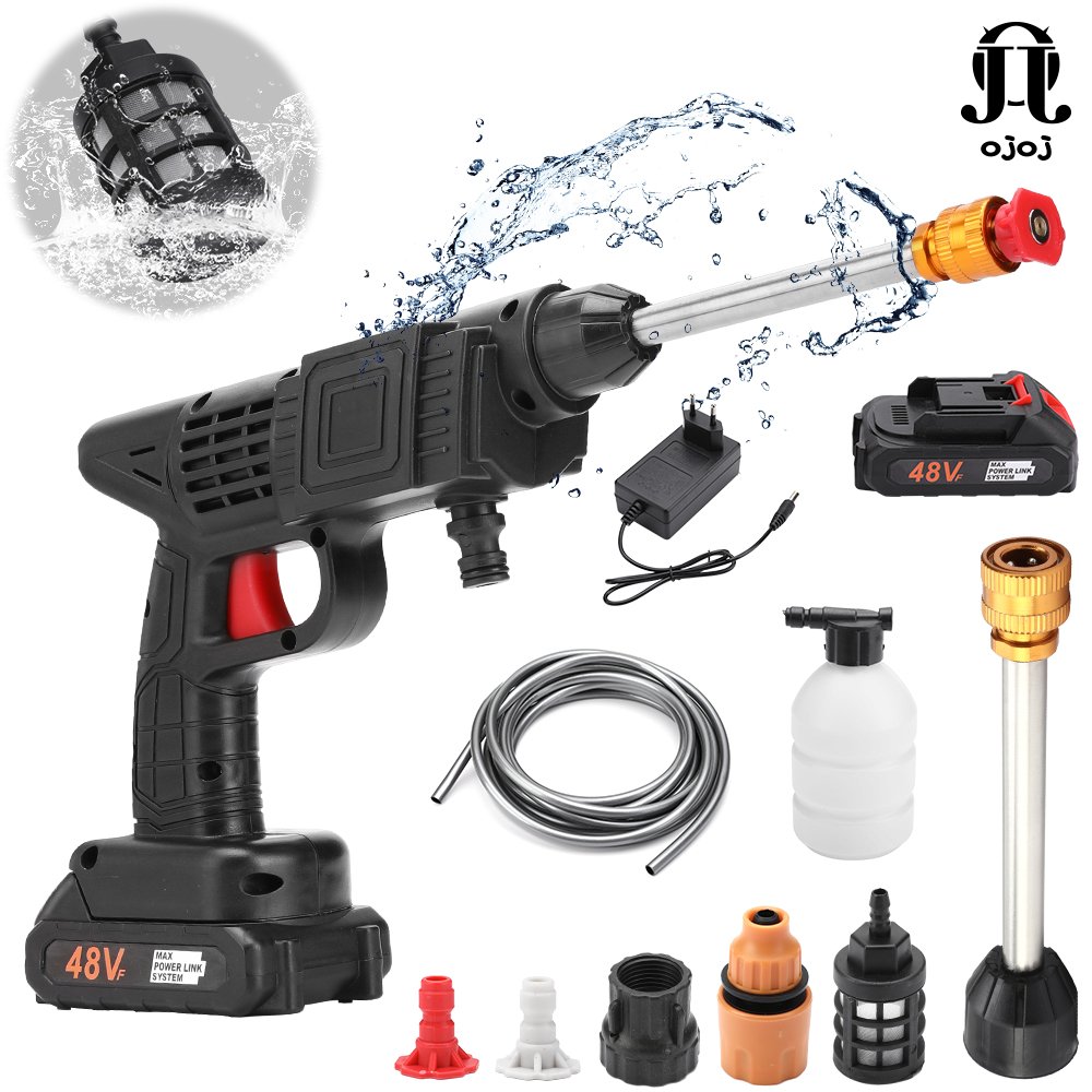 Portable Wireless High-Pressure Car Washer Rechargeable Battery Cordless Car Wash Gun Machine for Car Washing