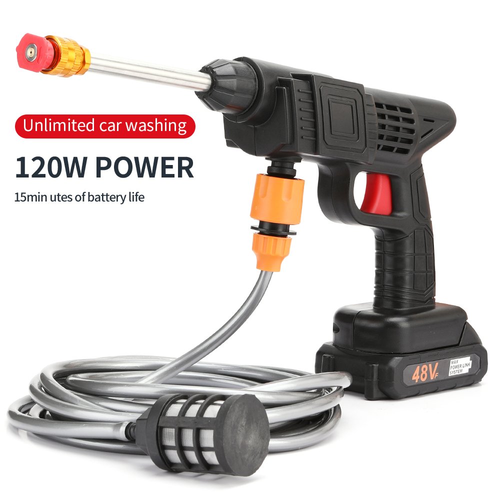 Portable Wireless High-Pressure Car Washer Rechargeable Battery Cordless Car Wash Gun Machine for Car Washing