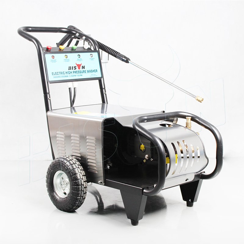 BISON(CHINA) 5.5kw 3 phase electric truck vehicle car washing machine power washer 3600psi