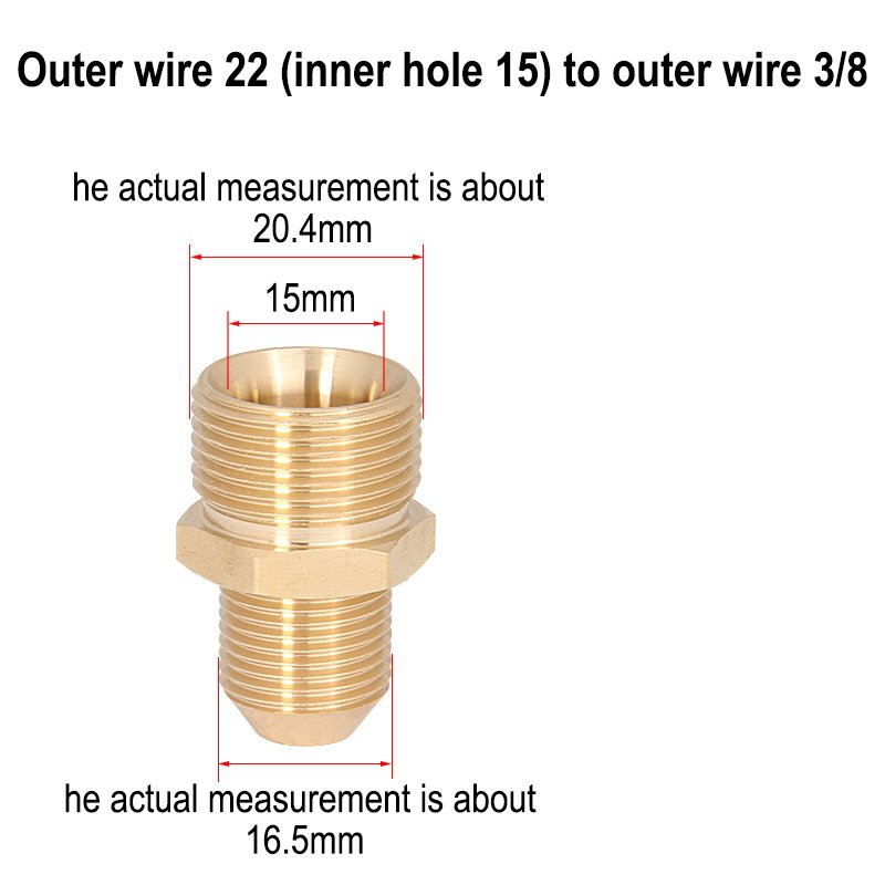 Lingzhen Car Wash Machine Accessories M22 * 1.5 Connect Adapter Pressure Washer Hose Pipe Fittings