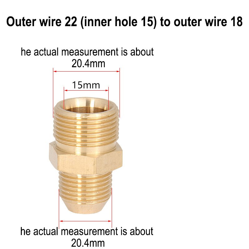 Lingzhen Car Wash Machine Accessories M22 * 1.5 Connect Adapter Pressure Washer Hose Pipe Fittings