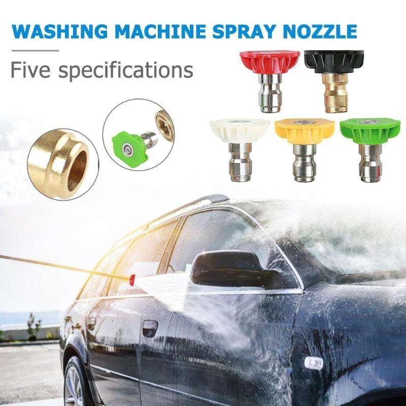 5 Color Multiple Degrees Spray Nozzle Tips 1/4 inch Quick Connecting Pressure Washer Spray Nozzles