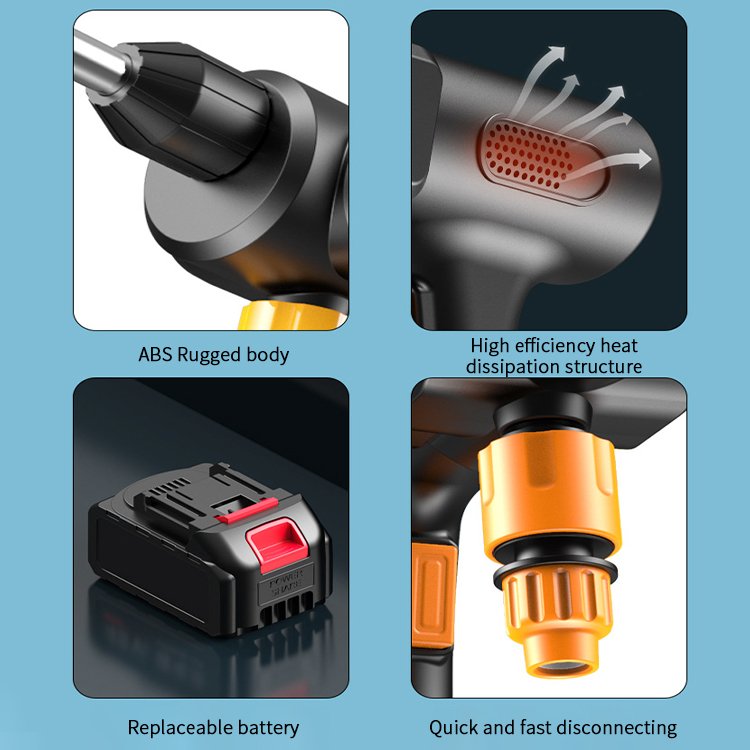 21v Portable car washer manufacturer whole customize high pressure lithium battery car washer washing equipment