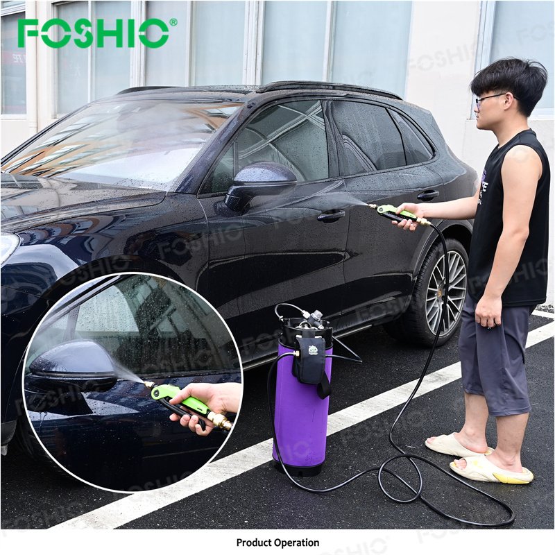 Foshio Custom Logo Car PPF Window Tinting Tool Electric High Pressure Backpack Water Sprayer For Car Wrap