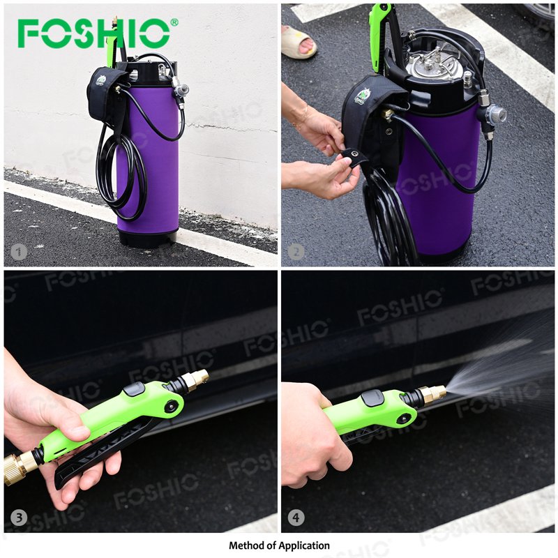 Foshio Custom Logo Car PPF Window Tinting Tool Electric High Pressure Backpack Water Sprayer For Car Wrap