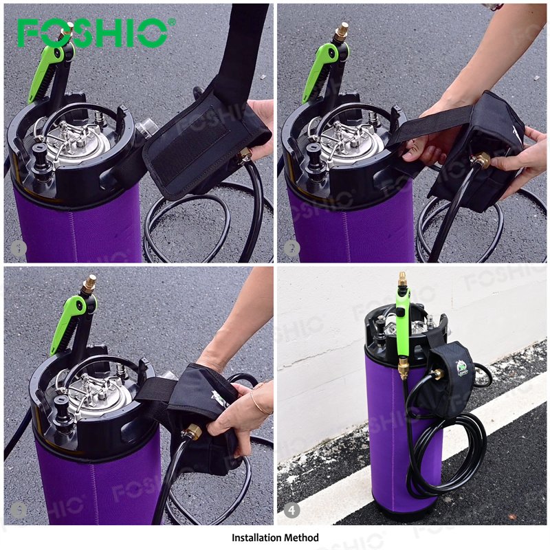 Foshio Custom Logo Car PPF Window Tinting Tool Electric High Pressure Backpack Water Sprayer For Car Wrap